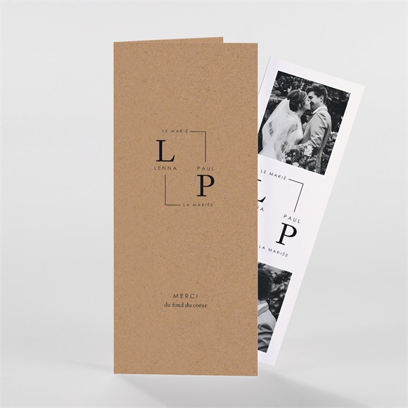 Remerciement mariage Liés photomaton duo réf.N88113