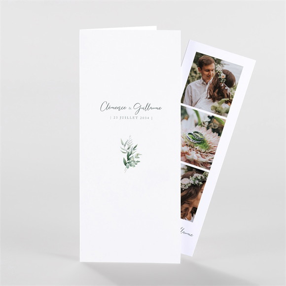 Remerciement mariage Lyrisme photomaton duo réf.N88114