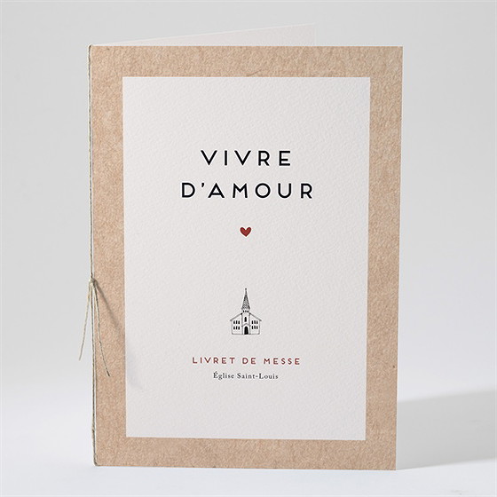 Livret de messe mariage champagne