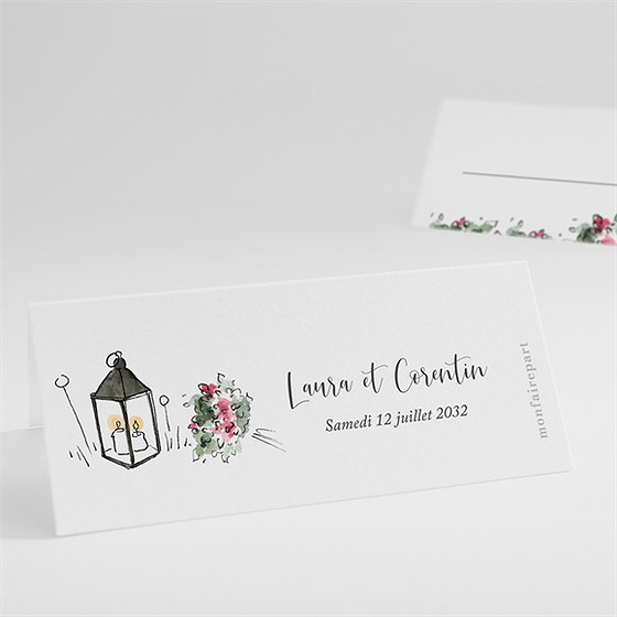 Marque-place mariage jolie devinette