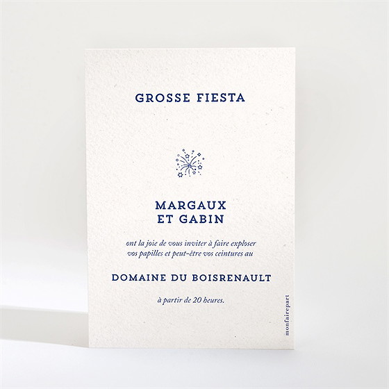 Carton d'invitation mariage allez viens !