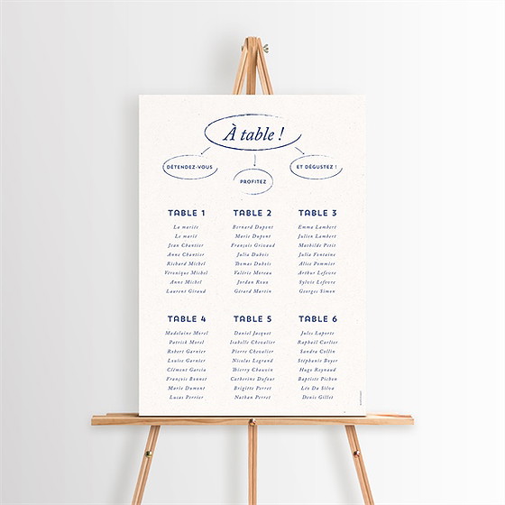 Plan de table mariage allez viens !