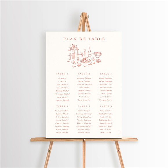 Plan de table mariage A l'italienne réf.N260539