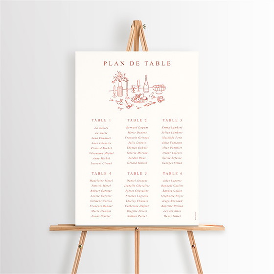 Plan de table mariage a l'italienne