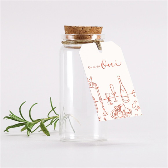 Mignonette mariage Légèreté étiquette réf.N2911142