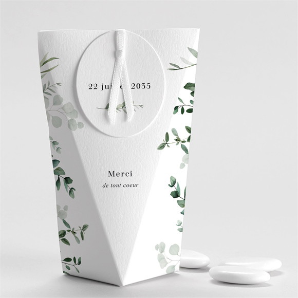 Boîte de dragées mariage Végétal étui réf.N520448