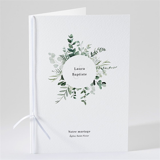 Livret de messe mariage végétal