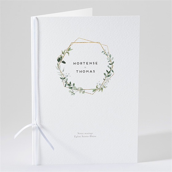 Livret de messe mariage amour elegant