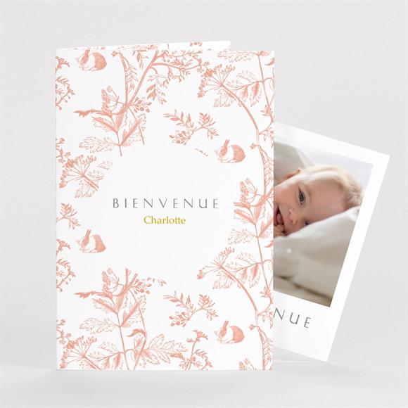 Faire-part naissance Notre Joie plié duo réf.N63110