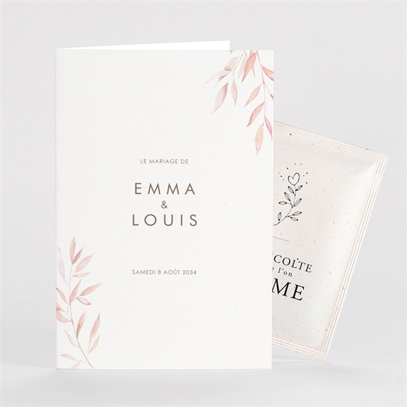 Remerciement mariage Notre Lien avec graines réf.N75106