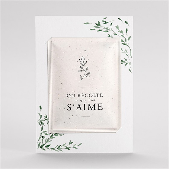 Remerciement mariage l'olivier avec graines