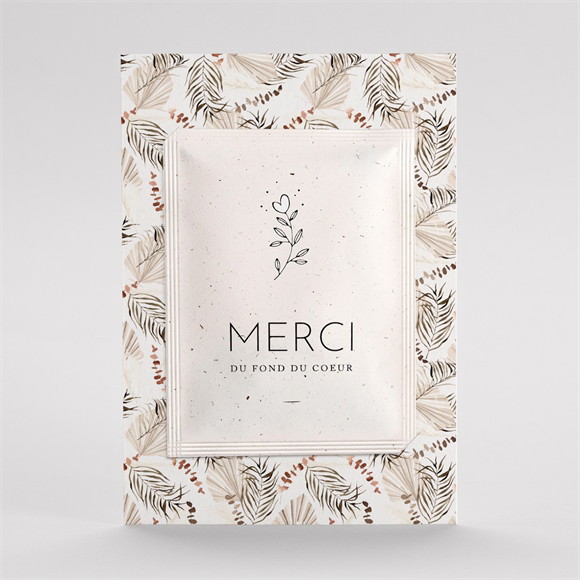 Remerciement mariage Pampa avec graines réf.N76103