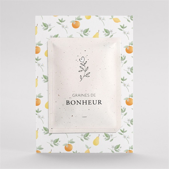 Faire-part naissance Motif fruité avec graines réf.N76109