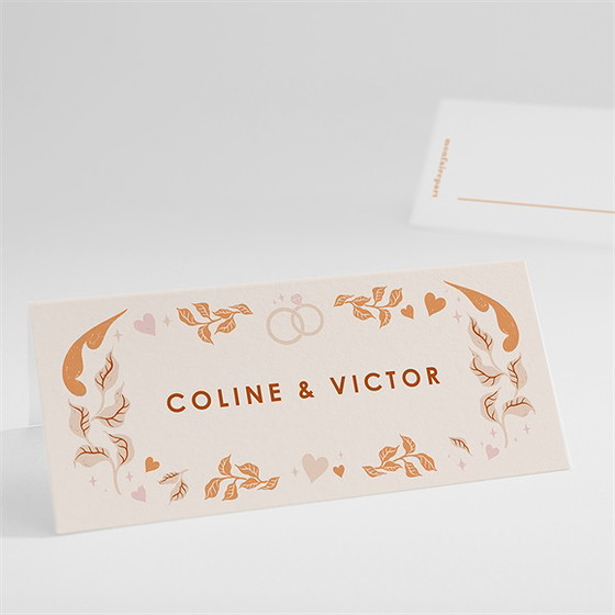 Marque-place mariage hippie