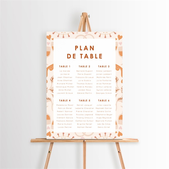 Plan de table mariage Hippie réf.N260547