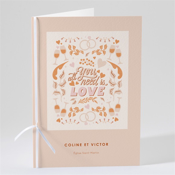 Livret de messe mariage Hippie réf.N491611