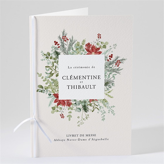 Livret de messe mariage jardin fleuri