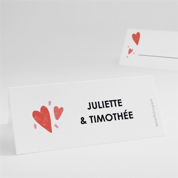 Marque-place mariage Coeurs réf.N4401033