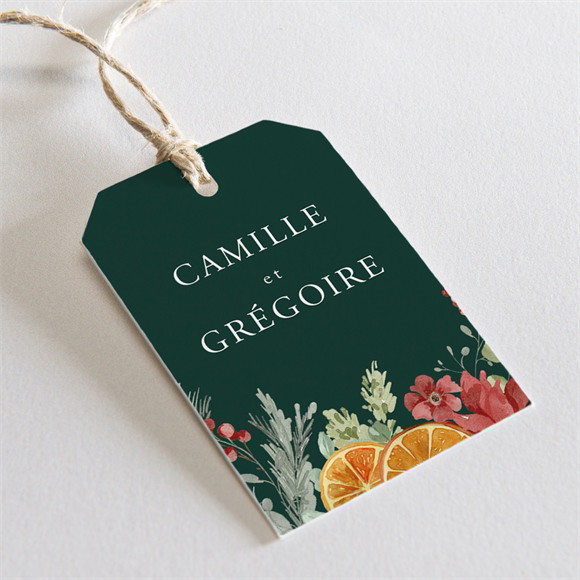 Etiquette mariage Orange de Noël réf.N2911152