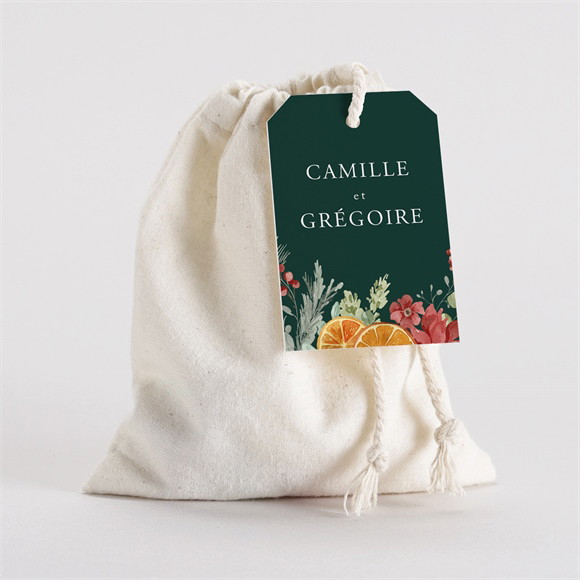 Pochon mariage  Orange de Noël réf.N2911153