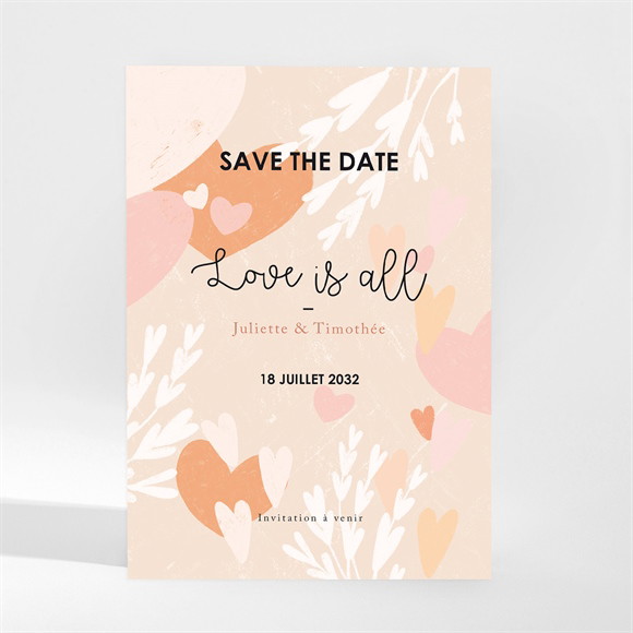 Save the Date mariage Love is all réf.N210263