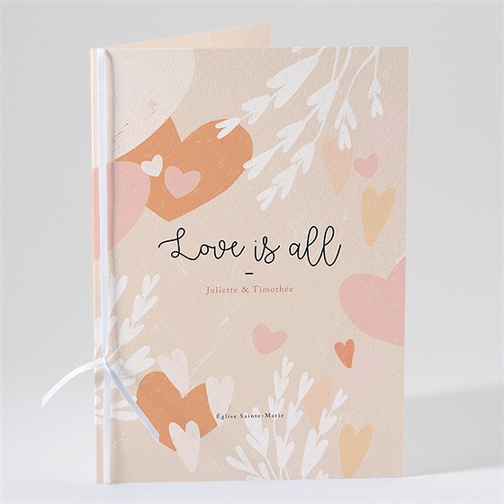 Livret de messe mariage love is all