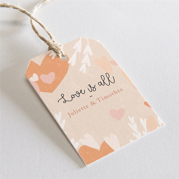 Etiquette mariage Love is all réf.N2911154
