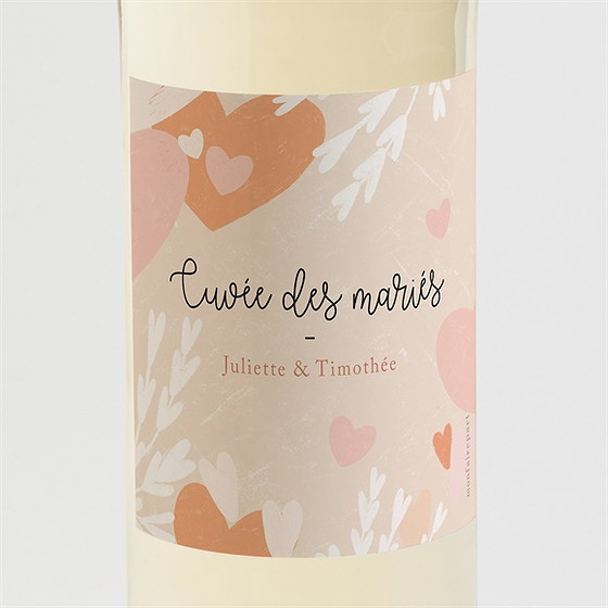 Etiquette de bouteille mariage love is all