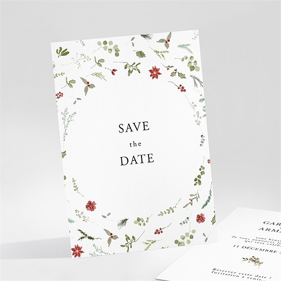 Save the Date mariage ronde fleurie