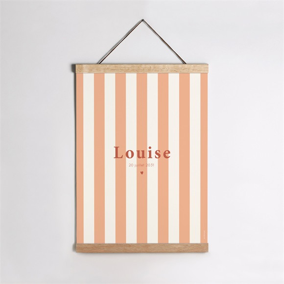 Affiche naissance Rayures estivales réf.N260563