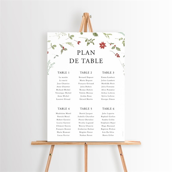 Plan de table mariage Ronde fleurie réf.N260564