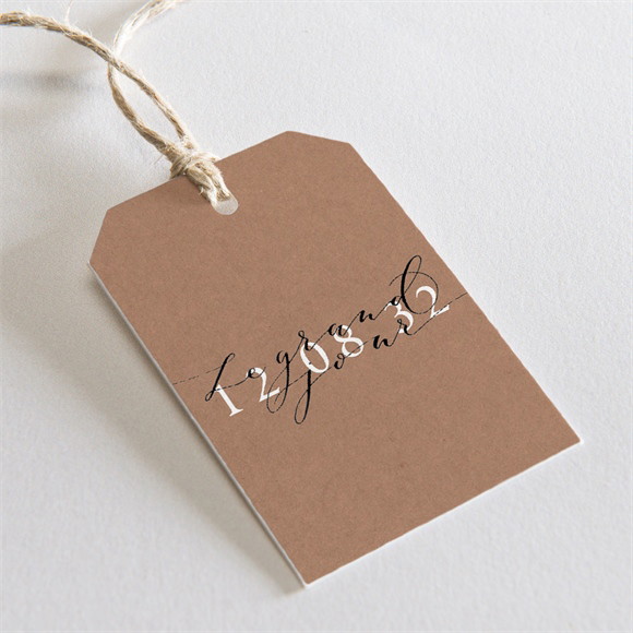 Etiquette mariage Jour J kraft réf.N2911159