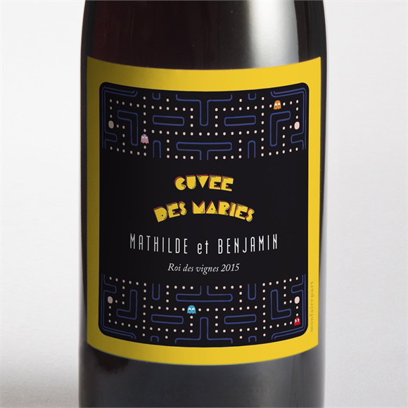 Etiquette de bouteille mariage Geek réf.N3002226