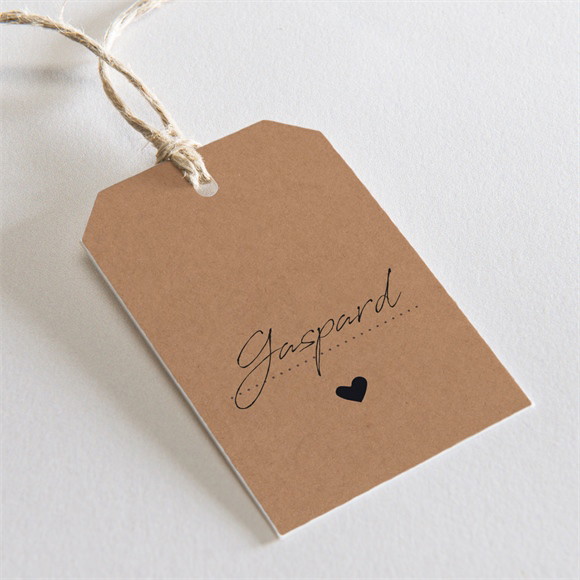 Marque-place mariage Jour J kraft étiquette réf.N2911160