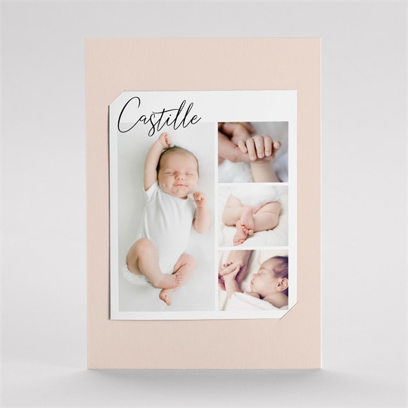 Remerciement naissance Mon Pele mele photo duo réf.N231113