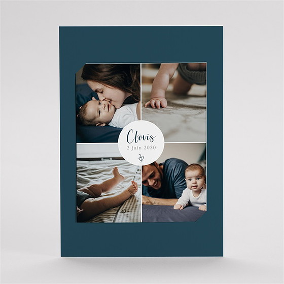 Remerciement naissance pêle mêle duo