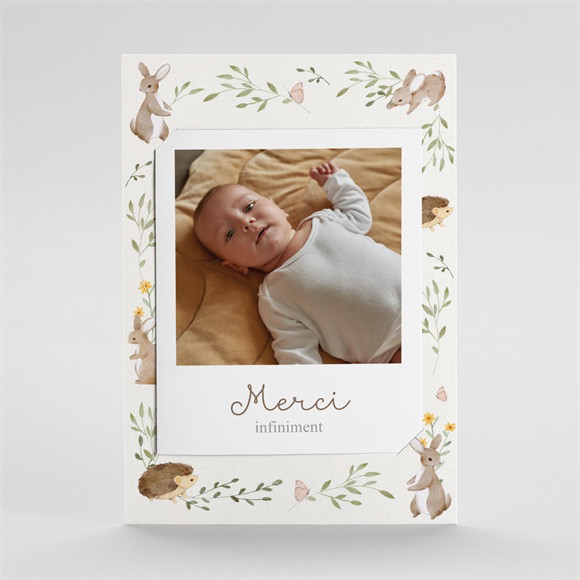 Remerciement naissance La Clé des Champs duo réf.N231121