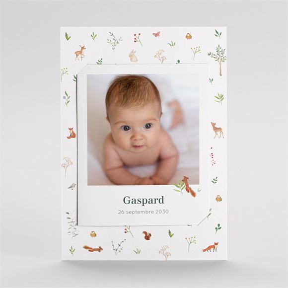 Remerciement naissance Gaiement duo réf.N231122