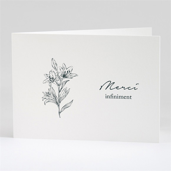 Remerciement décès Sobre Hommage plié réf.N42178