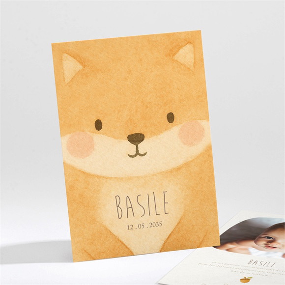 Remerciement naissance Renard Mondoudou réf.N211730