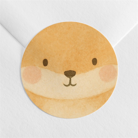 Sticker naissance Renard Mondoudou réf.N3602497