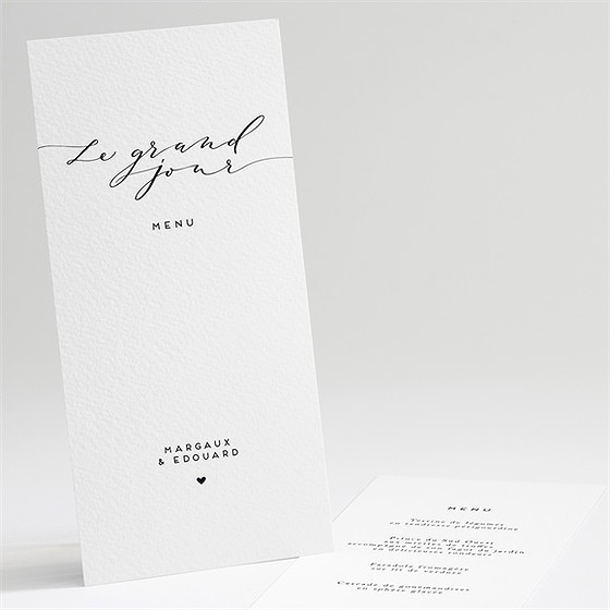 Menu mariage classique photo