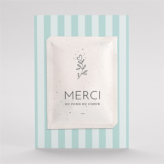 Remerciement naissance rayures marines