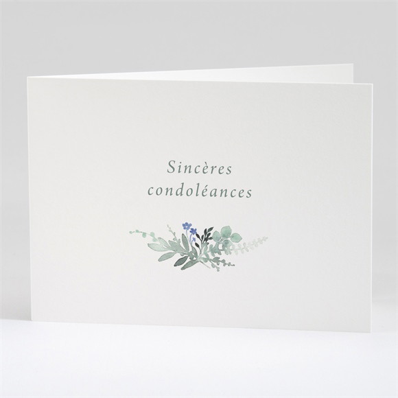 Carte de condoléances décès Bel Apaisement plié réf.N42180