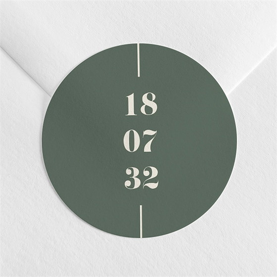 Sticker mariage tons vert sauge