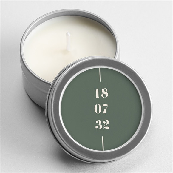 Bougie mariage Vert sauge argent réf.N3602504