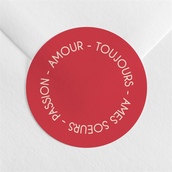 Sticker mariage Orange et fuchsia réf.N3602505