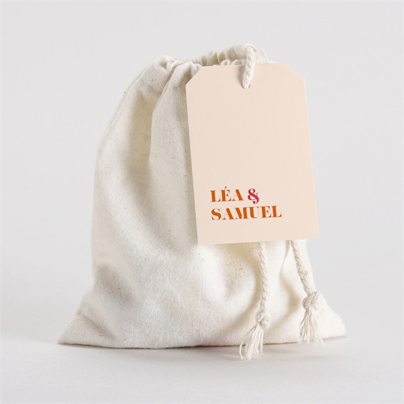 Pochon mariage  Orange et fuchsia réf.N2911168