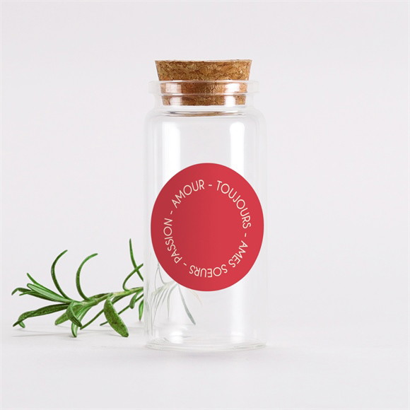 Mignonette mariage Orange et fuchsia sticker réf.N3602508