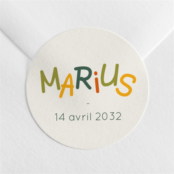 Sticker naissance Prénom coloré réf.N3602509